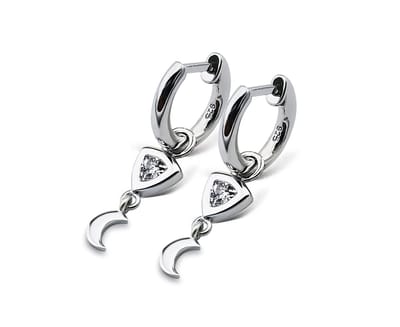 Oorringen Trillion Moon Zilver JE018S
