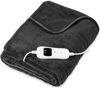 Zylo® Warmtedeken Stoel - Stoelverwarmer - Elektrisch Deken - 180x2x130cm - Antraciet