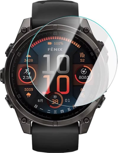 Screenprotector Garmin Fenix E 47 mm – Gehard glas screenprotector – Hoge kwaliteit screen protector – Garmin Fenix E Accessoire – Tempered Glass 9H Bescherming – 1 stuks – TechDefend
