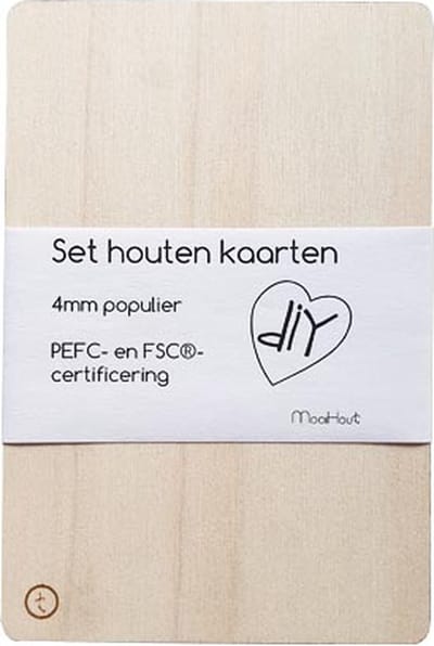 MooiHout - Blanco kaarten van hout - 10x15cm - Ansichtkaart - DIY Project - Houtbranden