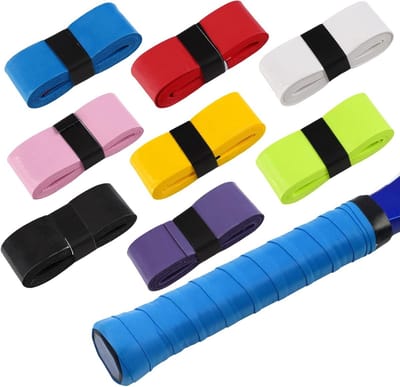 Multicolor Racket Grip Tape Set van 8 Stuks voor Badminton, Tennis en Squash Rackets, Antislip en Zelfklevend