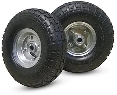 Pneumatische Kruiwagenwielen 10" - 2-Pack Vervangingsset voor Handtrucks en Trolleys