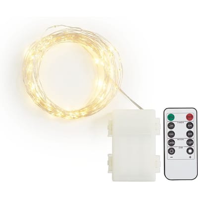 Outdoor Micro LED snoer lampie, met afstandsbediening, 100 LED's