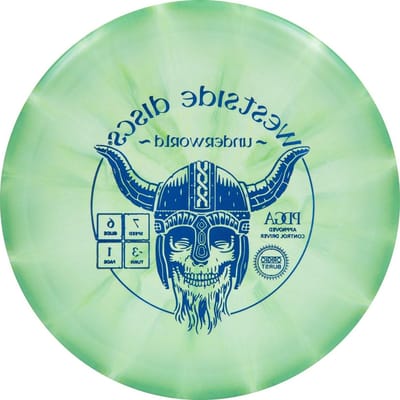 Westside Discs Origio Burst Underworld Fairway Disc Golf Driver | Rechte Vliegende Frisbee Golf Driver | Beginnervriendelijke Disc Golf Disc | 170g Plus | Stempel Kleur en Burst Patroon Variëren