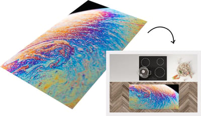 Keukenloper - Loper keuken - Bel met kleuren van een regenboog - 120x60 cm - Keukenloper vinyl