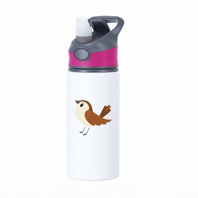 Hacebo® - Huismus waterfles met rietje roze - Vogels - Dieren liefhebbers - Mus - dieren - water fles - 650ML
