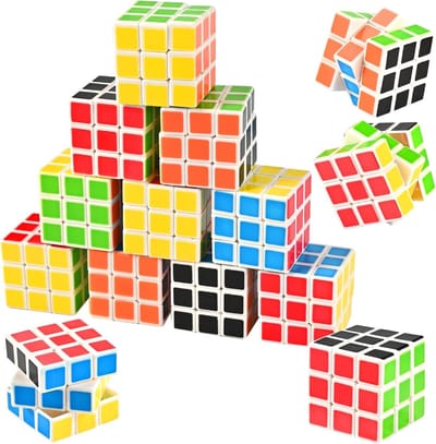 14-delige mini magische kubussen voor kinderen, verjaardagscadeaus voor 3-10 jaar, puzzelspellen voor reizen en feestjes