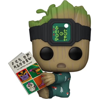 Funko I Am Groot - Marvel POP! Groot PJs With Book 9 cm Verzamelfiguur - Multicolours