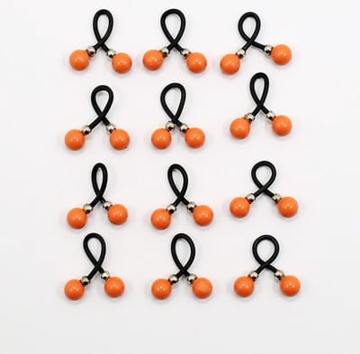 Haar binders met Swarovski Parels coral
