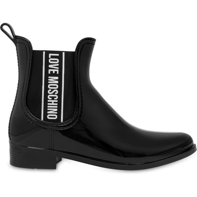 Moschino Pvc Rain Boots Logo Band Black Maat: 35 | Laarzen Outlet | Dames | Zwart