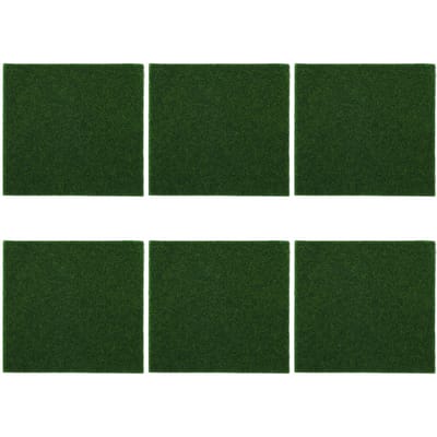 Tapis de nidification pour poules, doux, lavable et réutilisable, en gazon artificiel, pour poulailler black