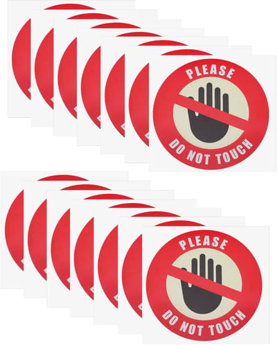 Dailygoody - Niet Touch Sticker - Waarschuwingsstickers - Hoogwaardig