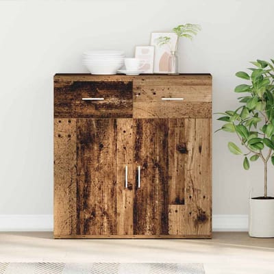 vidaXL - Dressoir - Oudhout - 78 - x - 38 - x - 80 - cm - Bewerkt - hout