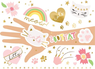 PartyDeco - Tattoo Cats