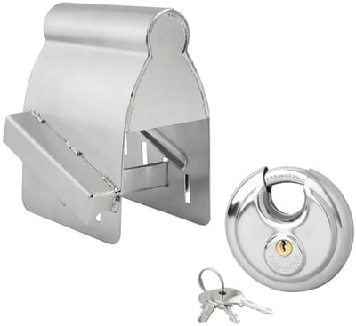 Proplus Aanhanger dissel slot - met discusslot van 90 mm - verzinkt staal - met 2 sleutels - zilver
