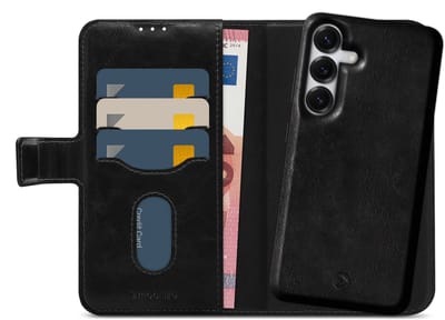 Mobilize Telefoonhoesje geschikt voor Samsung Galaxy S26 Hoesje | Mobilize Magsafe Uitneembare 2in1 Bookcase Portemonnee | Geschikt voor MagSafe | Geschikt voor Draadloos Opladen met Magnetische Ring | Geschikt voor MagSafe Case - Zwart