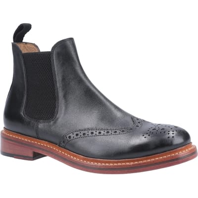 Cotswold Siddington Leren Zwarte Herenlaarzen