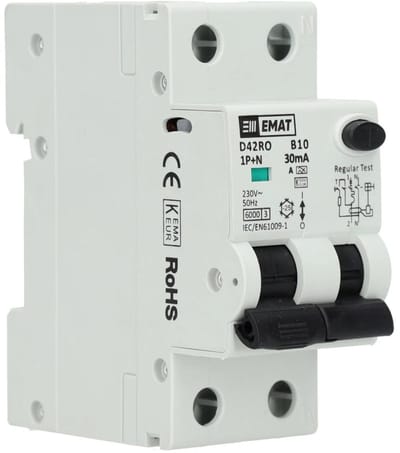 EMAT aardlekautomaat B10 1P+N 30mA Type A (85006402)