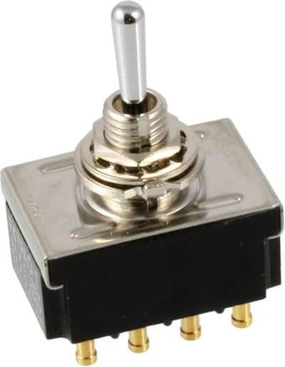 Allparts EP4363010 Mini Schakelaar – 4-pole On-On-On (4PDT)
