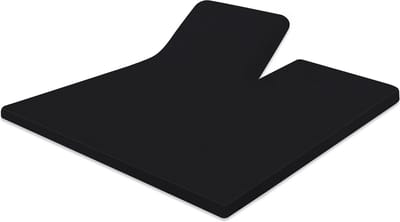 LINNICK Badstof Velours Splittopper Hoeslaken - Hoeslaken 160x200cm - black