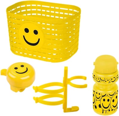 Roze Fietsaccessoires Set voor Kinderen: Mand, Bel en Drinkfles