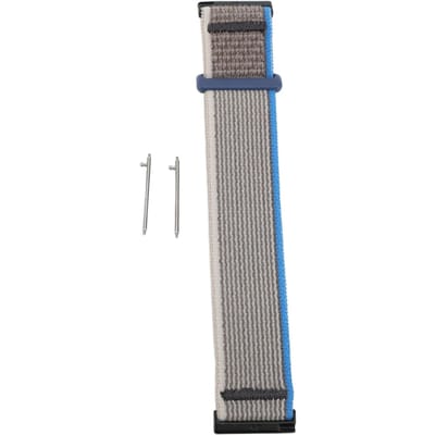 Bracelet de Montre Sport en Nylon Fermetures Auto-agrippantes 24mm Élastique Respirant Réglable Remplacement bleu