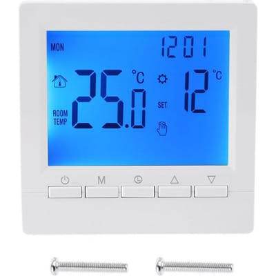 Elektronische Digitale Thermostaat met LCD-display Wandmontage Slimme Thermostaat Vloerverwarming blue