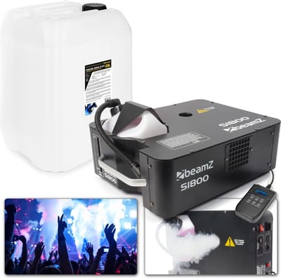 Rookmachine - BeamZ S1800 - horizontaal / verticaal - incl. 20L rookvloeistof