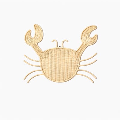 Rotan - Wanddecoratie - Krab - Decoratie - Babykamer - Kinderkamer - Kado