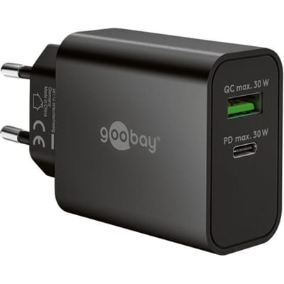 Goobay 75335 oplader voor mobiele apparatuur Universeel Zwart AC Snel opladen Binnen