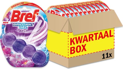 Bref Brilliant Gel Allin1 Toiletblok - Magic Breeze - WC Blokjes Voordeelverpakking - 11 Stuks