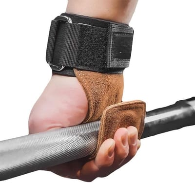 Weightlifting Wrist Hooks Straps for Maximum Grip Support - Deadlift Gloves and Grip Pads Alternative - Fitness Gym Power Training - Pull Up Deadlifting - Shrugs - StrongHold