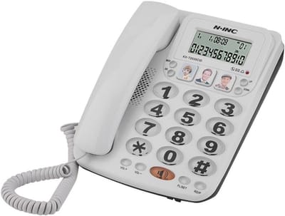 Draadgebonden telefoon met weergave inkomende oproep en snelkeuzefunctie voor thuis of thuiskantoor
