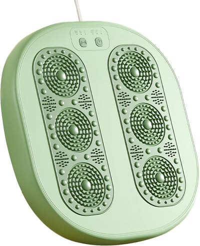 Elektrische Voetmassager - Voetverwarmer Massageapparaat - Voeten Ontspannen - Instelbare Warmte Trilling - 30 x 29.5 x 4 cm - Grijs