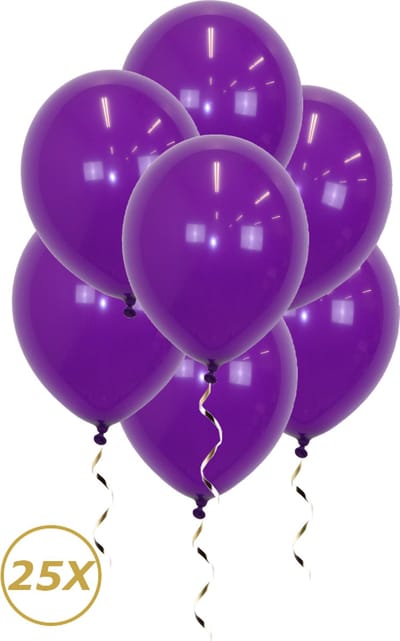 Paarse Helium Ballonnen 2024 NYE Verjaardag Versiering Feest Versiering Ballon Halloween Paars Decoratie - 25 Stuks