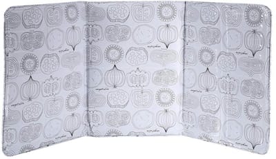 Dailygoods- Spatbescherming Antiaanbaklaag - Opvouwbare Kachel - Spatborden - Bescherming Tegen Vetsplinters - 39x84cm - Bloemenpatroon - Spatscherm