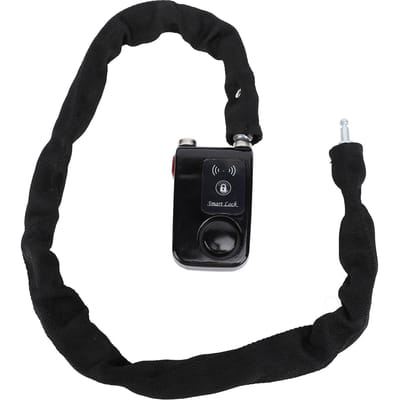 BT Voertuig Ketting Slot Waterdicht APP Bediening Vibratie Waarschuwing Slim Anti Diefstal Slot voor Elektrisch zwart