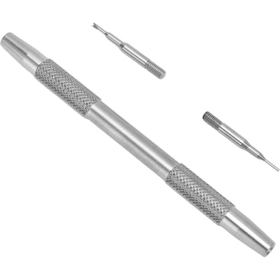 Outil de barre de ressort de montre Acier inoxydable Double pointe Outil de retrait de goupille de maillon de montre pour Ajuster Remplacer gray