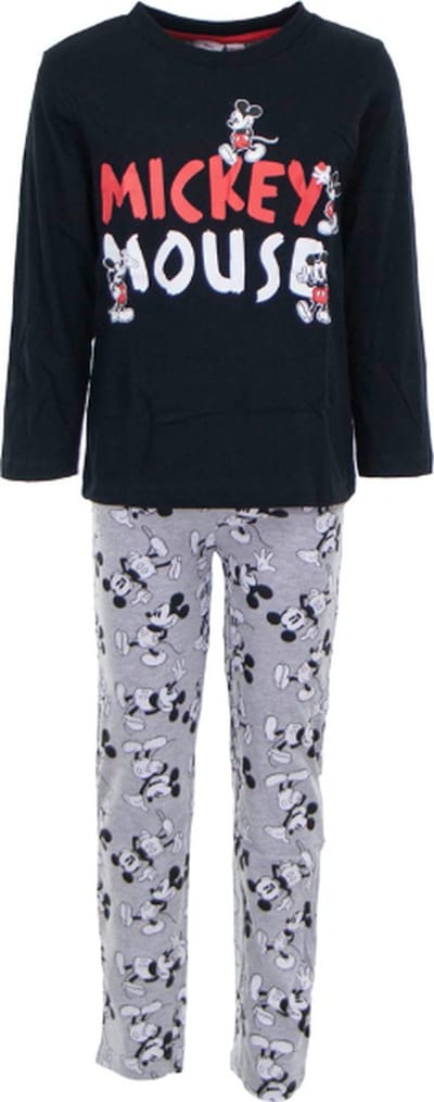 Kinderpyjama - Mickey Mouse - Zwart/Grijs - Maat 92