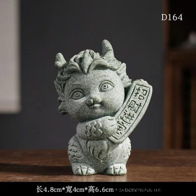 Nationale Trend Chinese Stijl Kleine Ornamenten Groen Zandsteen Huis Theehuisdier Theetafel Kantoor Decoraties Cadeau Ornamenten