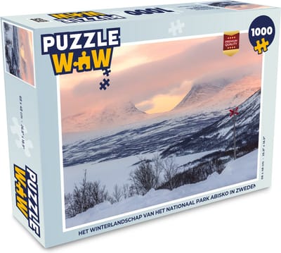 Puzzel Het winterlandschap van het Nationaal park Abisko in Zweden - Legpuzzel - Puzzel 1000 stukjes volwassenen