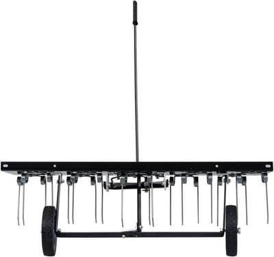 Verticuteermachine Zitmaaier - Gazonhark - Mos Verwijderen - 100 cm Werkbreedte - 20 Tanden - Zwart