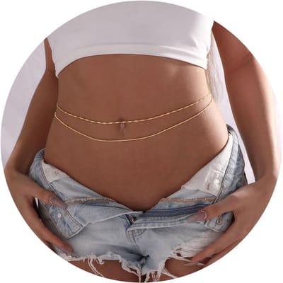 Dailygoods- Buikketting Goud - Tailleketting - Heupketting - Body Chain - 2-delige Set - Verstelbaar en Duurzaam - Lichaamsketting