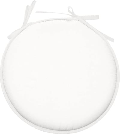 STOF Nelson Stoelkussen - Ø 40 cm - 100% Polyester - Wit