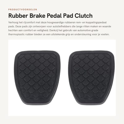 Dailygoods- Rempedaal Pad - Rubber - Eenvoudig te installeren - Slijtvast - Veilig om te rijden - Geschikt voor IMPREZA/Legacy/Outback - Pedaalhoes