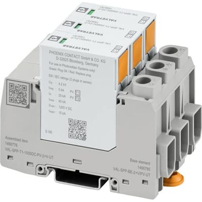 Phoenix Contact 1466776 VAL-SPP-T1-1000DC-PV-2+V-UT Overspanningsafleider Overspanningsbeveiliging voor: Verdeelkast 20 kA 1 stuk(s)