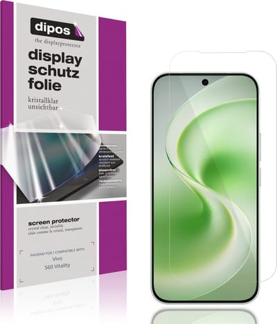 dipos – 4x Beschermfolie geschikt voor Vivo S60 Vitality | Krasbestendige & heldere Screenprotector Ultra-Thin