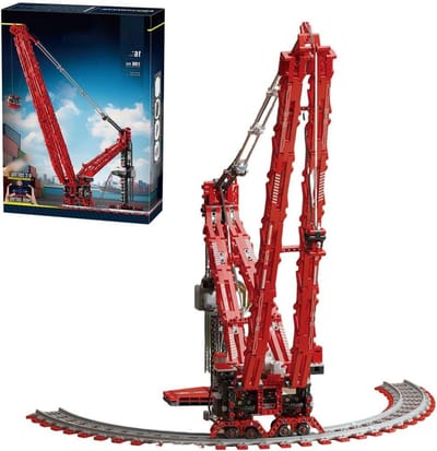 Bouwkit Kran - Model Bouwset - Dynamisch Spelen - 1196 Onderdelen - 72 x 69 cm - Rood