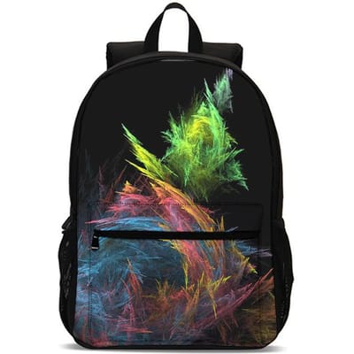 Rugzak met Abstract Patroon Abstracte Rugzak met Grote Capaciteit en Voorvak voor Leerlingen van de Basisschool en Middelbare School