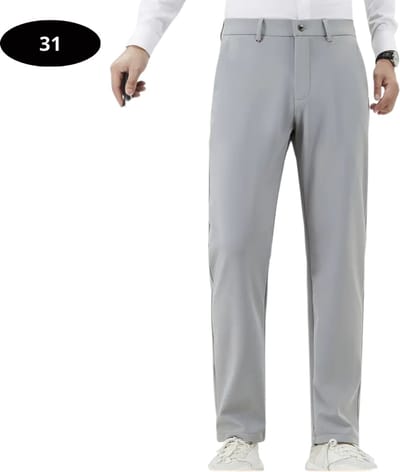 Bovista Golfbroek Heren - Golfkleding - Golfen - Golf Accessoires - Nette Pantalon - Lichtgrijs S - Maat 46
